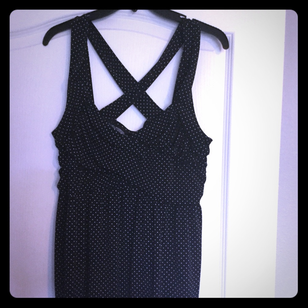 Torrid polka dot scrunch crisscross top!